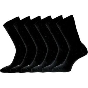 K. BELL Modal Roll Top Socks, Womens, 6 Pairs, Black, Fits Shoe Sizes 5.5-10 NWT